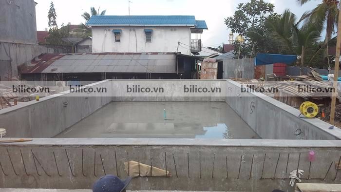 Công trình bể bơi anh Ngọc