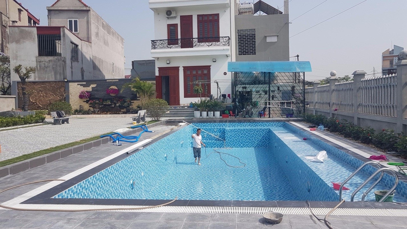 bể bơi gia đình hiện đại tại Bắc Giang