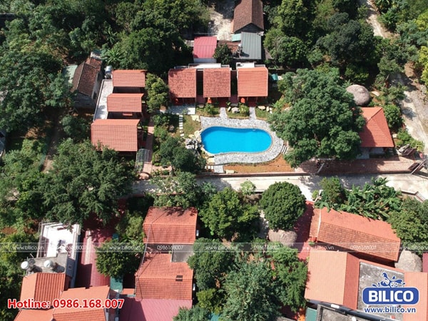 Bilico bàn giao công trình bể bơi anh Thành tại Family Homestay, Ninh Bình