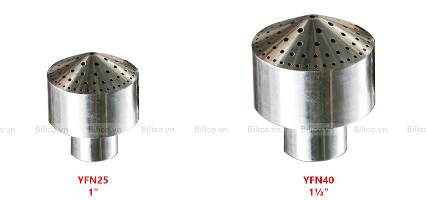 Hình ảnh 2 mẫu đầu phun nước pháo hoa YFN