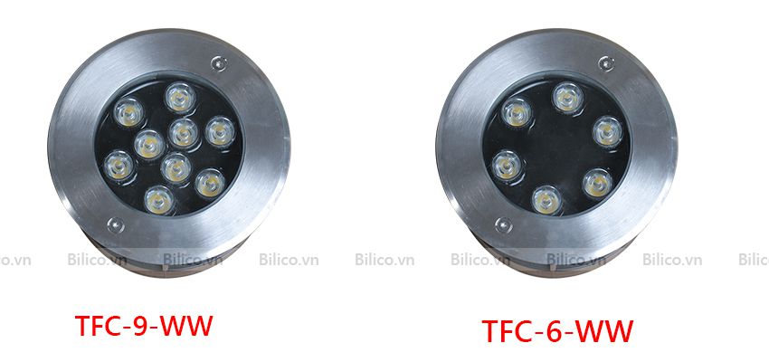 Hình ảnh 2 mẫu model đèn trụ một màu TFC - WW
