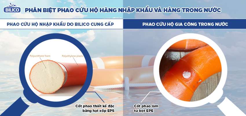 phân biệt phao cứu hộ nhập khẩu và trong nước (1)