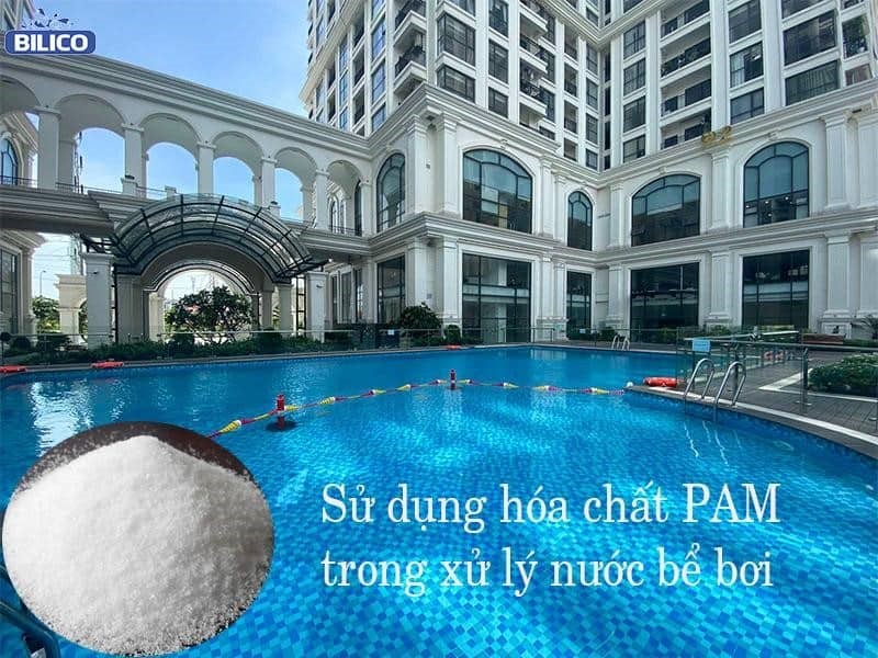 sử dụng hóa chất PAM trong xử lý nước bể bơi