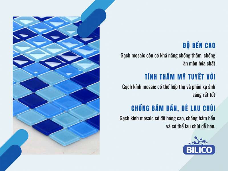 Ưu điểm gạch mosaic bể bơi do Bilico cung cấp - Bilico