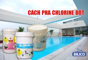 cách pha chlorine bột 70%