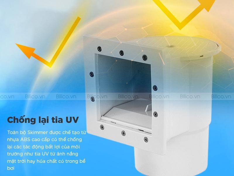 Skimmer hút nước mặt bể bơi TB1096 có khả năng chống lại tia UV