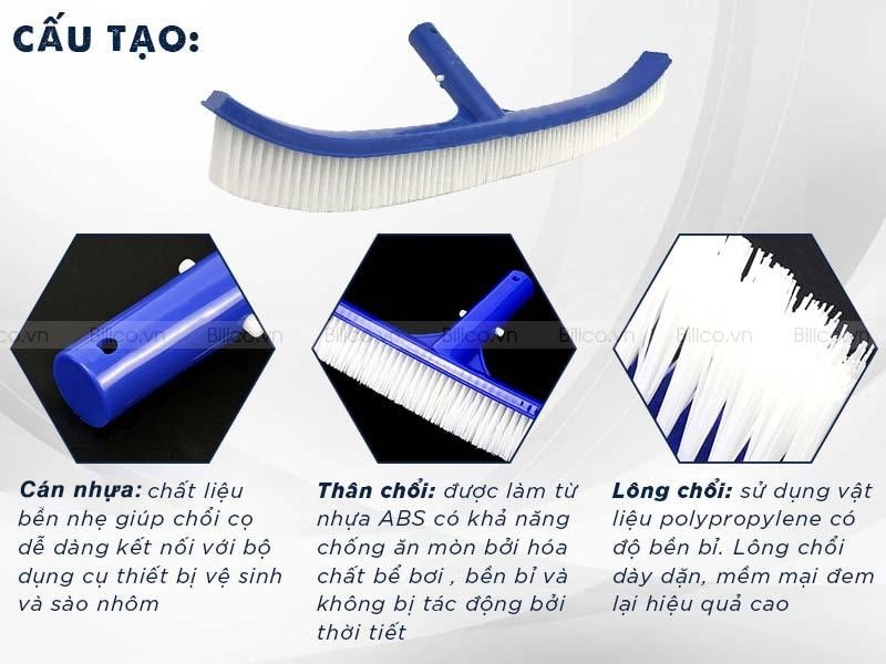 cấu tạo chổi cọ bể bơi cán nhựa 45cm