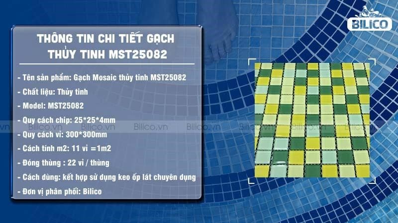 Thông tin chi tiết gạch Mosaic thuỷ tinh MST25081