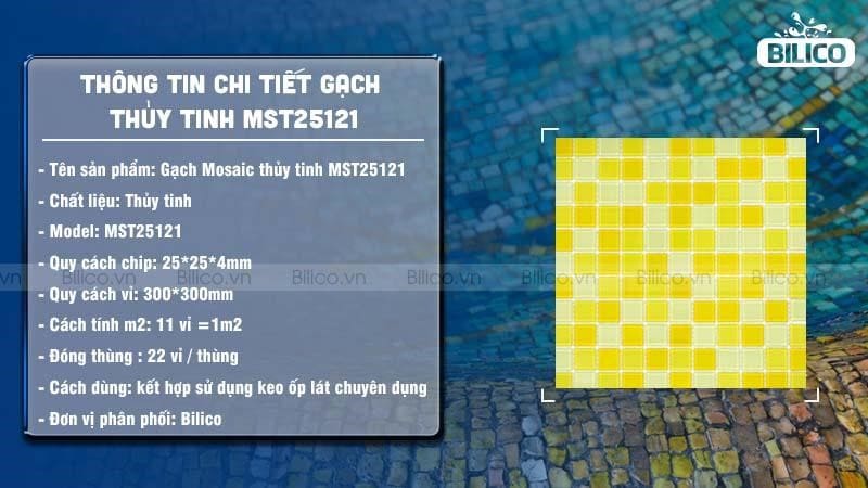 Thông tin chi tiết gạch Mosaic thủy tinh MST25121