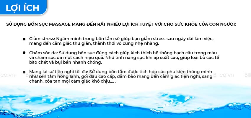 lợi ích khi sử dụng Bồn sục M-3350