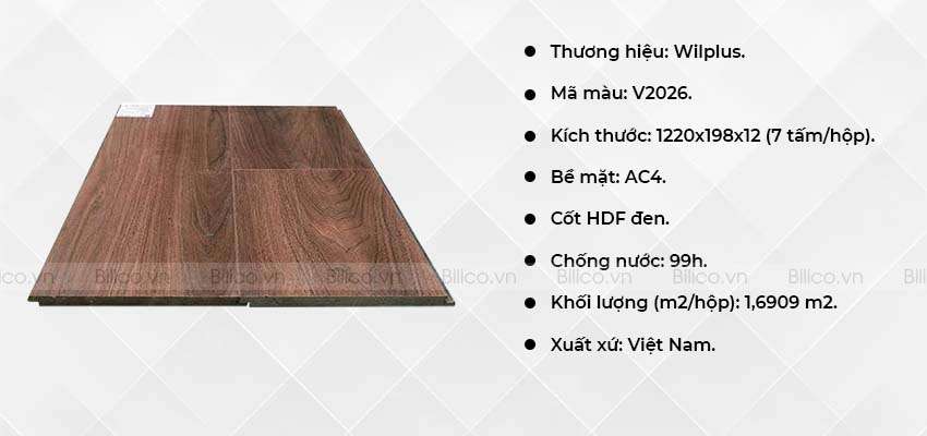 thông số Sàn gỗ Wilplus Titanium V2026