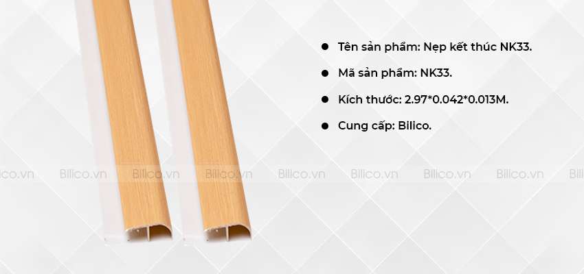 thông số nẹp kết thúc NK33