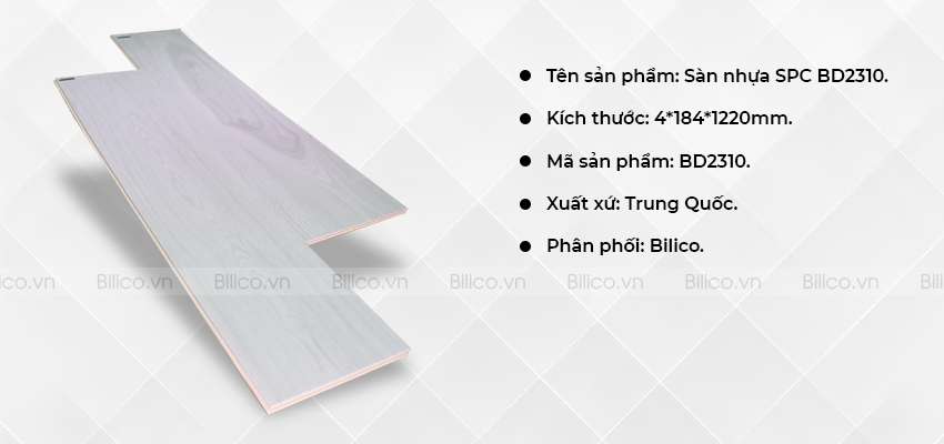 thông số Sàn nhựa hèm khóa SPC BD2310