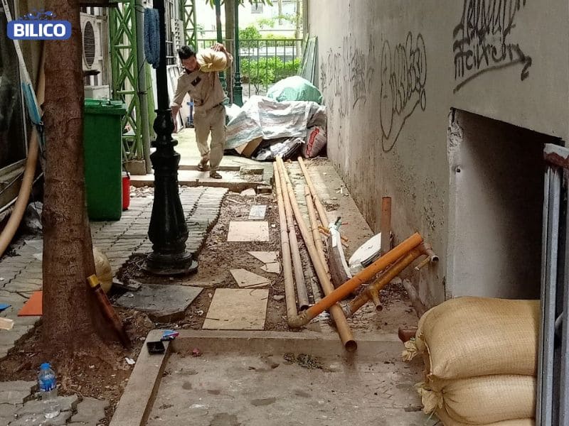 Công trình tại Khuất Duy Tiến – Thay cát bình lọc