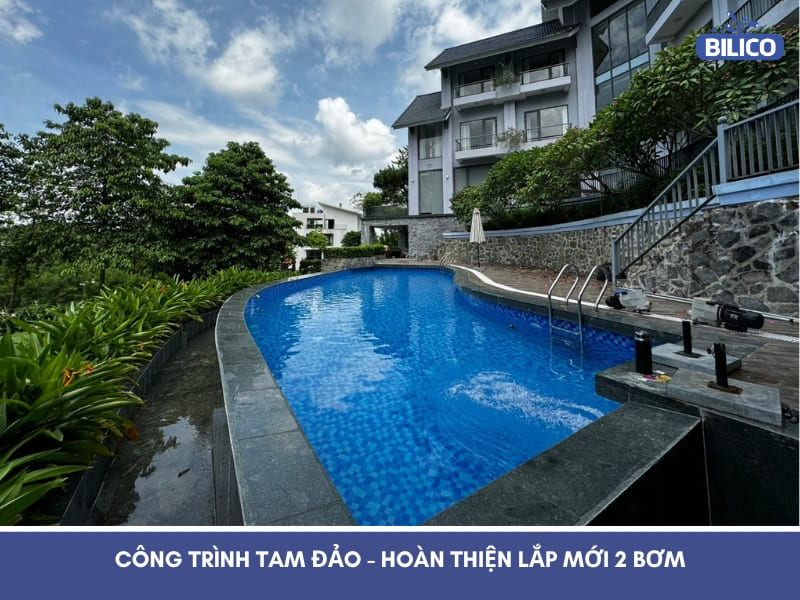 Công trình Tam Đảo – Hoàn thiện lắp mới 2 bơm