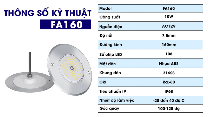 đèn siêu mỏng FA160