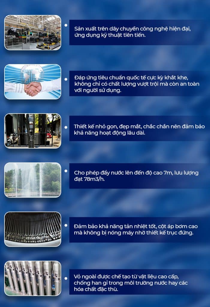 bơm thả chìm trục đứng 6SP60-01
