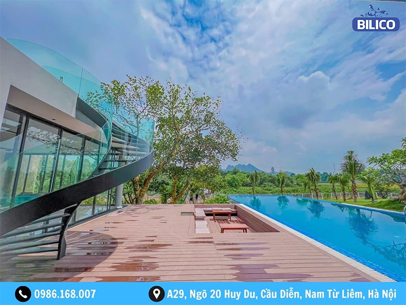 Hình ảnh bể bơi gia đình chị Hà, Bắc Giang Hình ảnh bể bơi gia đình chị Hà, Bắc Giang