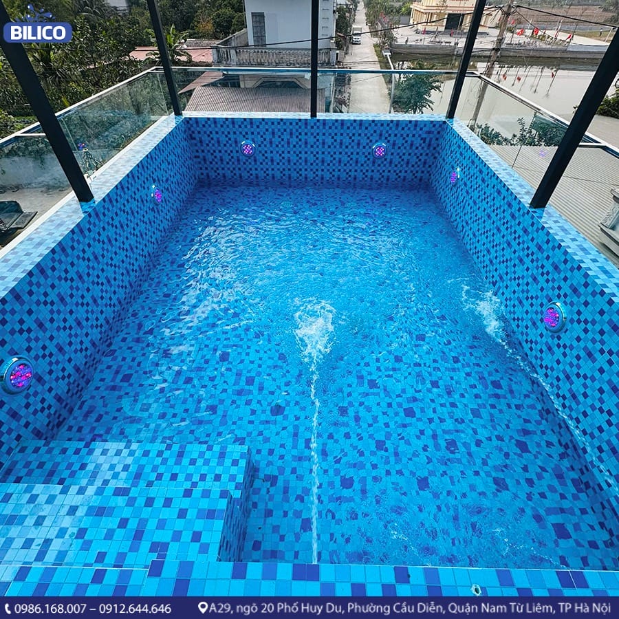 Công trình bể bơi gia đình chị Mai ở Flamingo Đại Lải, Vĩnh Phúc Công trình bể bơi gia đình chị Mai ở Flamingo Đại Lải, Vĩnh Phúc