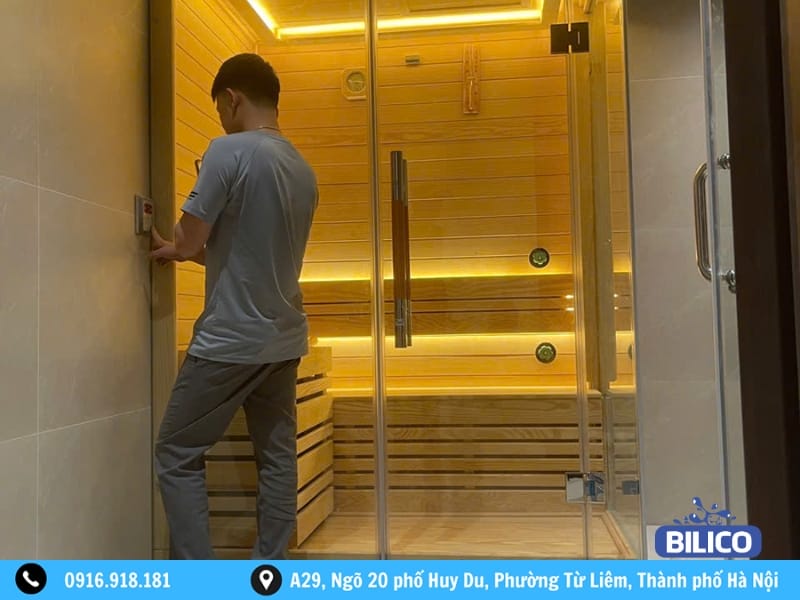 Hoàn thiện và bàn giao phòng xông hơi khô cho anh Tráng - Phú Thọ