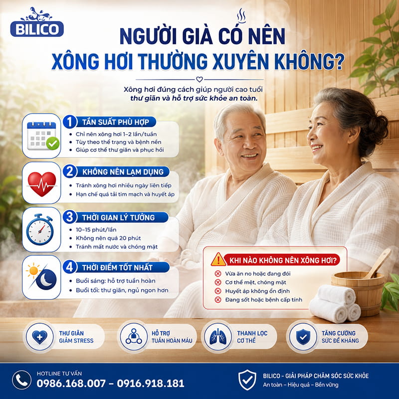 Người già có nên xông hơi thường xuyên không?