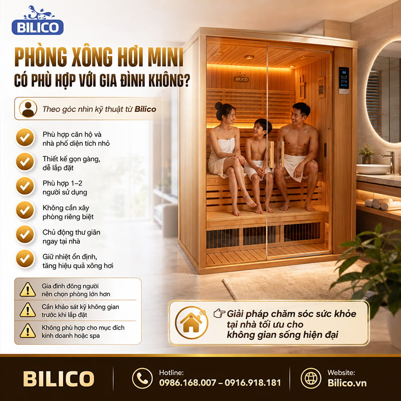 Phòng xông hơi mini có phù hợp với gia đình không?