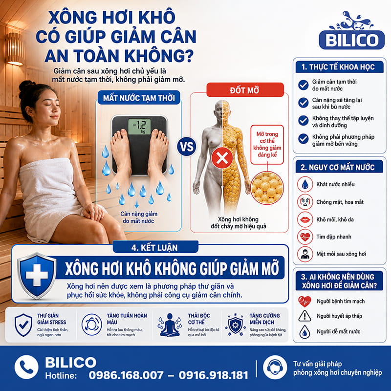 Xông hơi khô có giúp giảm cân an toàn không?