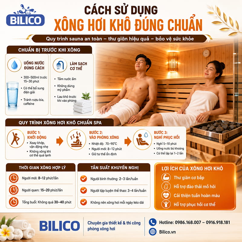 Cách sử dụng xông hơi khô đúng chuẩn