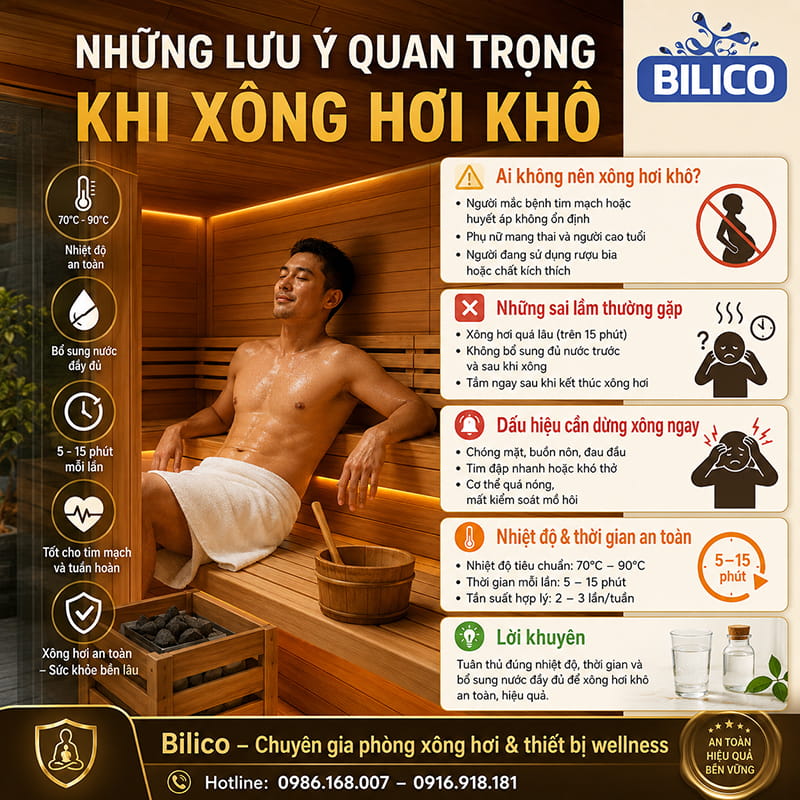 Những lưu ý quan trọng khi xông hơi khô