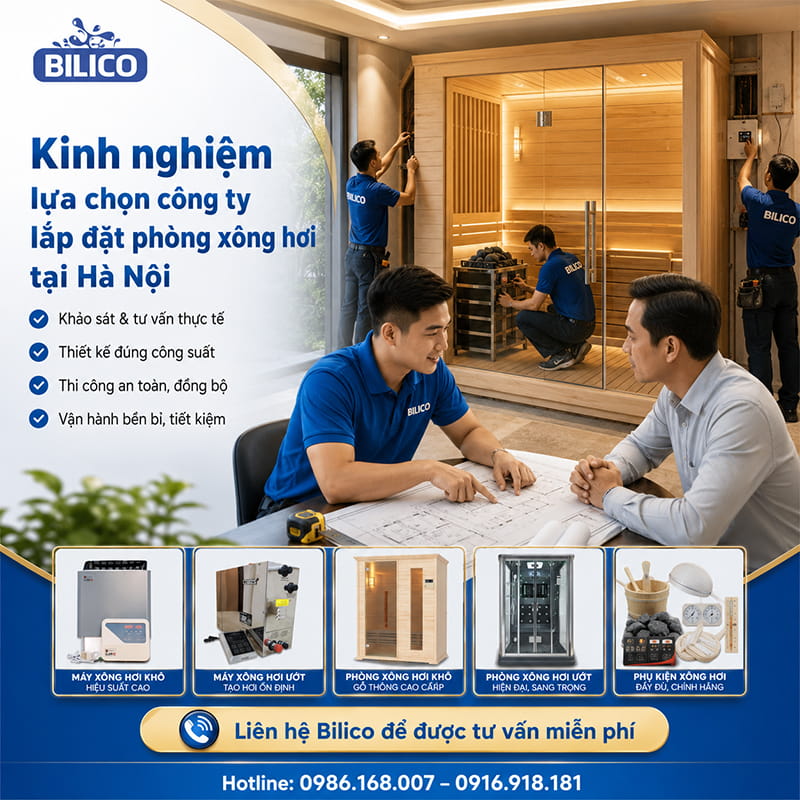 Kinh nghiệm lựa chọn công ty lắp đặt phòng xông hơi tại Hà Nội