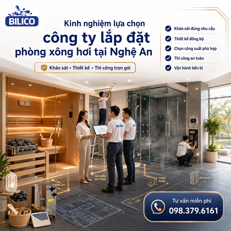 Kinh nghiệm lựa chọn công ty lắp đặt phòng xông hơi tại Nghệ An
