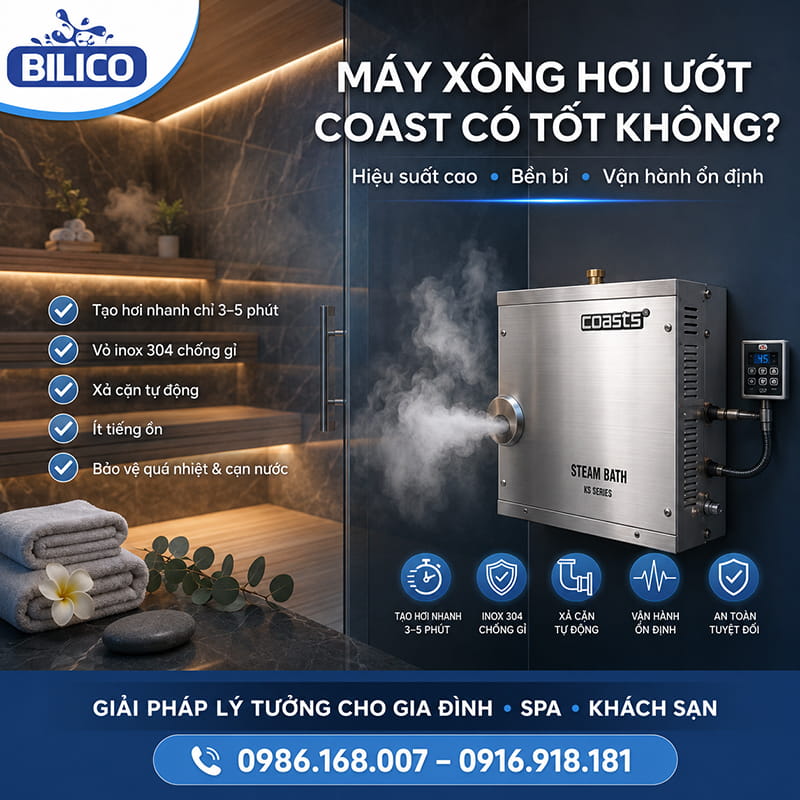 Máy xông hơi ướt Coast có tốt không?