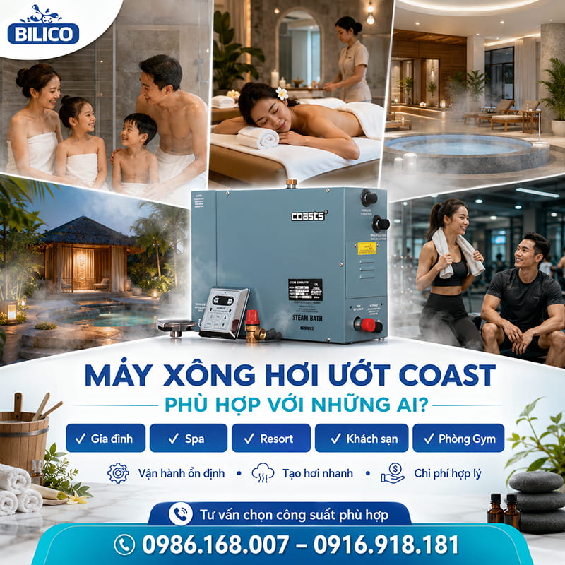 Máy xông hơi ướt Coast phù hợp với những ai?