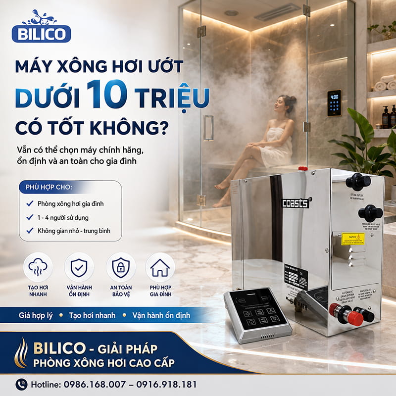 Máy xông hơi ướt dưới 10 triệu có tốt không?
