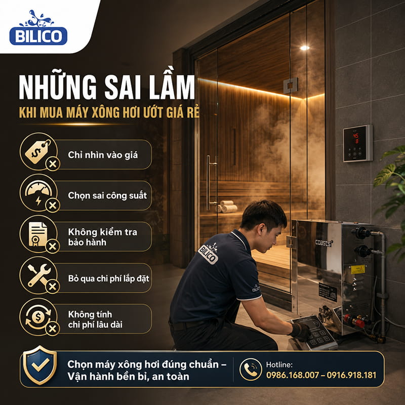 Những sai lầm khi mua máy xông hơi ướt giá rẻ
