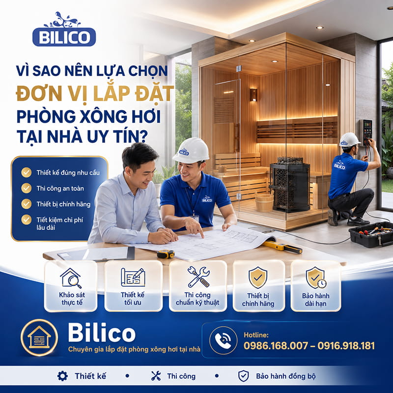 Vì sao nên lựa chọn đơn vị lắp đặt phòng xông hơi tại nhà uy tín?