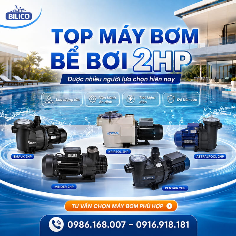 Top máy bơm bể bơi 2HP được nhiều người lựa chọn hiện nay